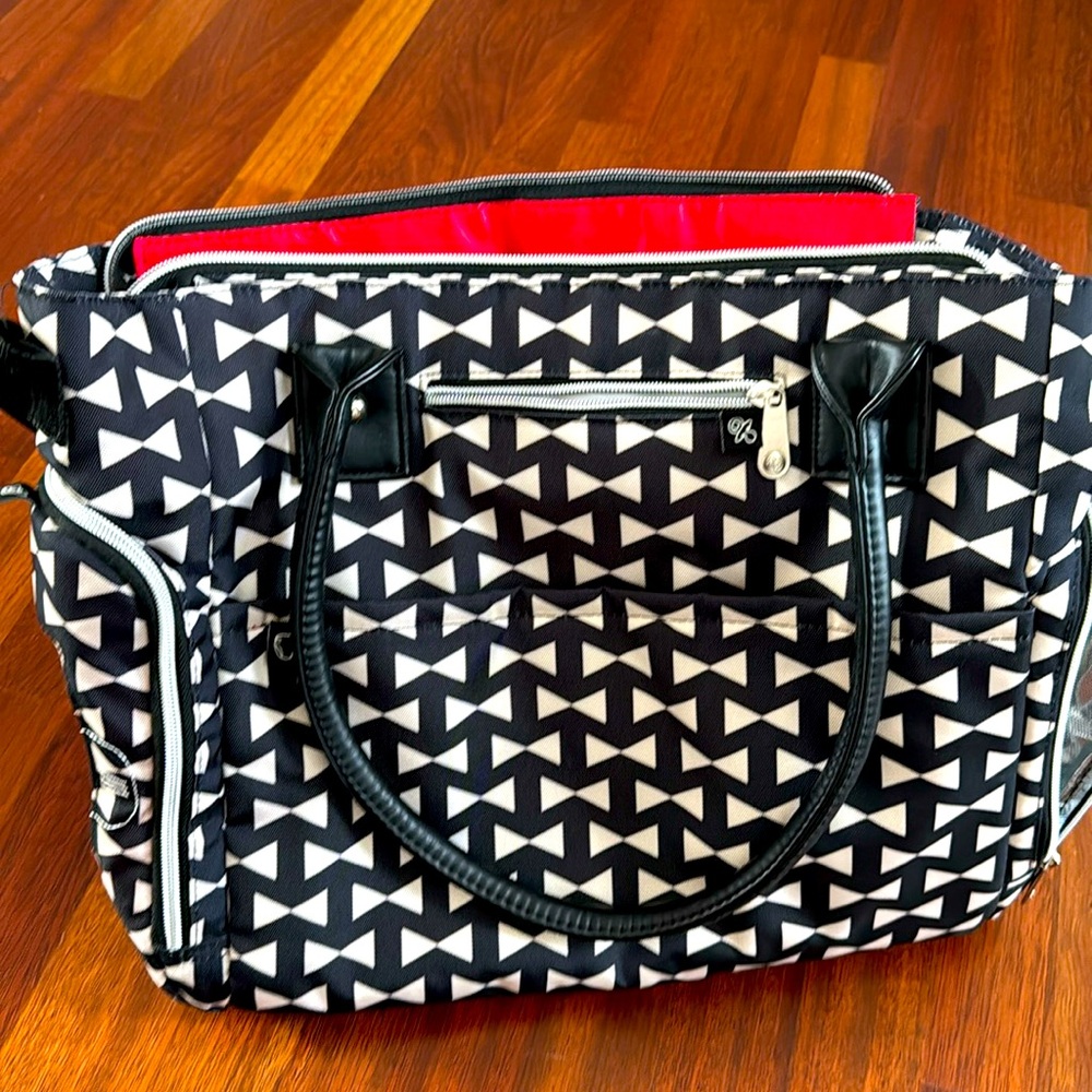 Black and white Diaper bag